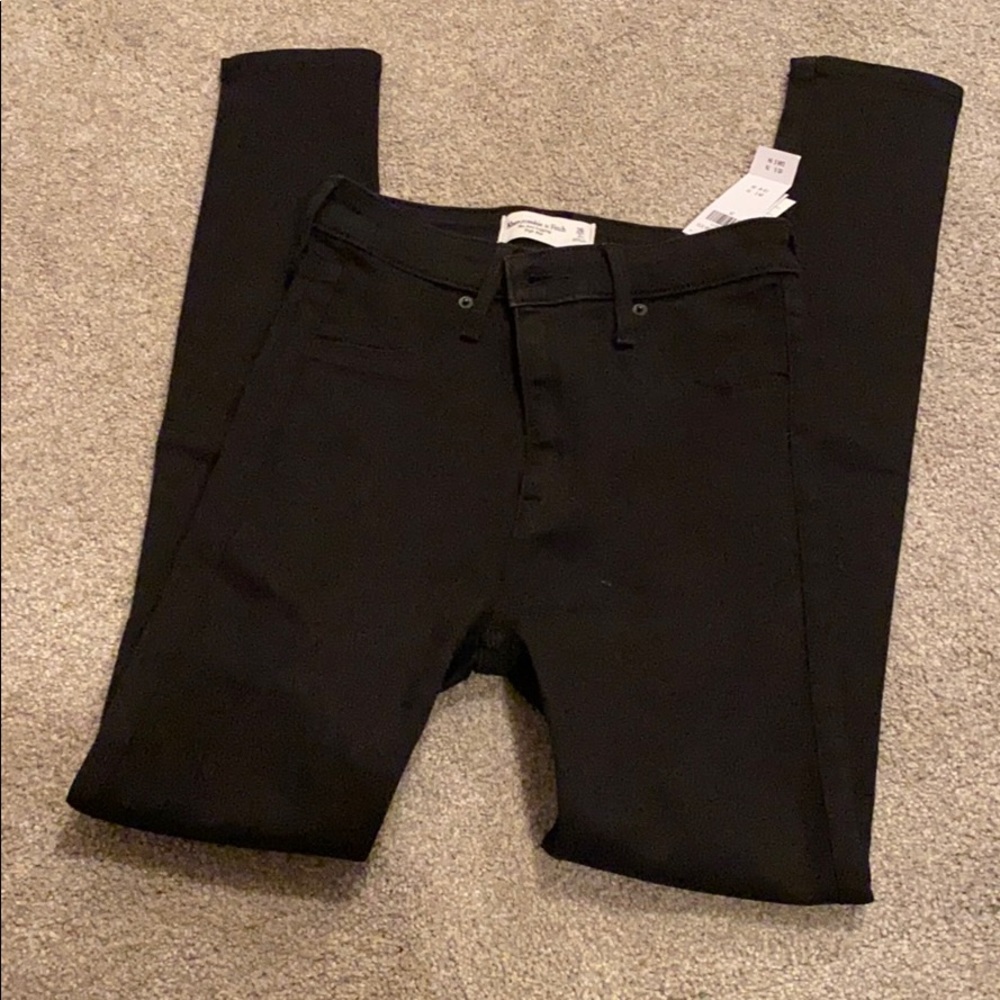 Abercrombie black jean leggings size 2R/26